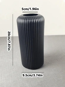 1 件装塑料花瓶、花盆、人造花瓶、花卉容器、家居装饰花瓶、干花花瓶、鲜切花花瓶、DIY 花盆、种子托盘，适用于家居装饰、桌面装饰、干/鲜花插花 - 黑色 - 查看 6