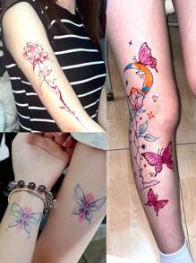 Juice Tattoo Ink, Colorful Fruit-Juice Based Body Paint Compatible With Tattoo Stencils, Suitable For Men & Women, Semi-Permanent & Waterproof Temporary Tattoo Ink - Multicolor - View 9