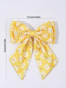 1 pezzo Fermaglio per capelli con fiocco di perle e code, fiocchi eleganti per capelli di ragazze, fiocchi con fermagli a coccodrillo alla moda, accessori per capelli con fiocchi da festa per ragazze
