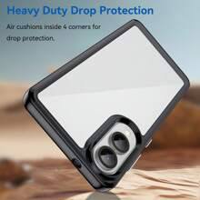 Transparent Acrylic Independent Button TPU Soft Bumper Shockproof Phone Case Suitable For A/S Series, Redmi, Nothing Phone (1) - Transparent Black - View 1