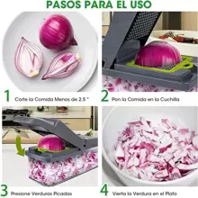 14 In 1 Vegetable Cutter With Container, Portable Manual Food Chopper For Potatoes, Onions, Salads, With Vegetable Peeler - Grey - View 4
