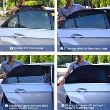 Tấm che nắng chống muỗi, cách nhiệt chống tia UV, lưới chắn nắng phản quang cho kính xe hơi Sedan/SUV (Trước khi mua, vui lòng xem video thực tế và so sánh kích thước cửa sổ trước khi đặt hàng) - A - Xem 7