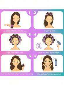 36pcs Self-Adhesive Hair Rollers Set For Different Hair Lengths, Heatless Curlers With Clips As Diy Hair Styling Tool