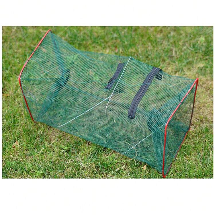 1 Rectangular Foldable Fish/Crab Trap Net, Suitable For Catching Crabs, Shrimps, Lobsters And Some Fish, Portable Design For Outdoor Fishing Enthusiasts, Fishing Gear, Fishing Accessories - View 8