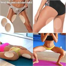 Anti-Friction Spandex Patches For Women's Inner Thighs And Calves - Invisible Body Tape With Non-Covered Elastic For Comfort And Protection - Beige Skin Color - View 9