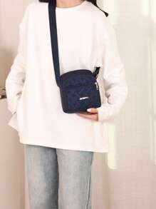 Square Bag Neutral Crossbody Bag Wear-Resistant Oxford Cloth Mobile Phone Bag Shoulder Bag Out Backpack Mini Bag Small Bag Purse - Multicolor - View 9