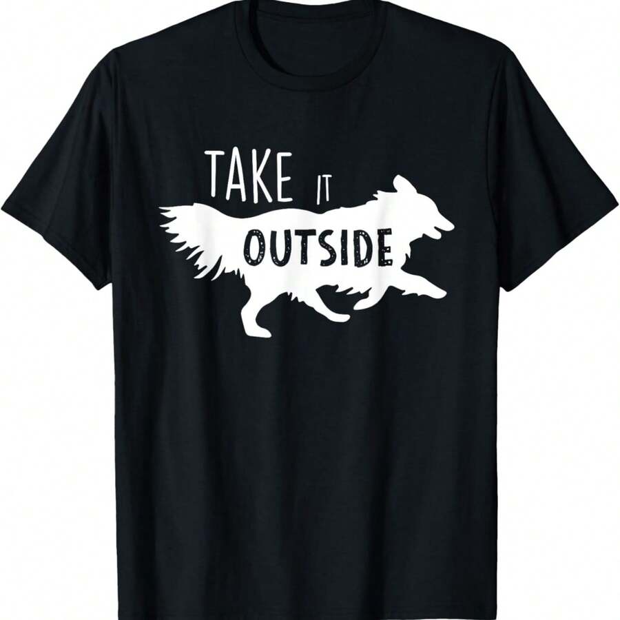 Take It Outside Graphic Wildlife Camping Hiking Wilderness T-Shirt - Black - View 1