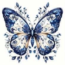 1 件/2 件/4 件蓝色蝴蝶熨烫补丁，适用于背包和服装 - 完美的礼物选择