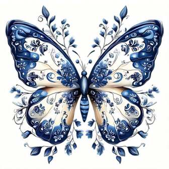 1 件/2 件/4 件蓝色蝴蝶熨烫补丁，适用于背包和服装 - 完美的礼物选择