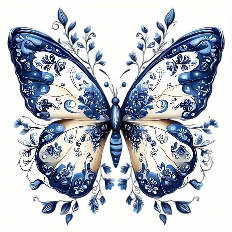 1 件/2 件/4 件蓝色蝴蝶熨烫补丁，适用于背包和服装 - 完美的礼物选择