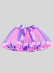 Young Girl Pink Unicorn "Happy Birthday" Graphic T-Shirt And Purple/Pink Tulle Skirt Set With Headband And Sash, Party Outfit
