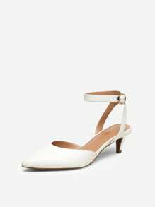 Low Heels For Women Wedding Dress Closed Toe Pump Shoes