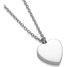 Colgante de urna con forma de corazón de acero inoxidable para hombres y mujeres, joya conmemorativa con compartimento para guardar cenizas, cabello o perfume - forma de corazon - Ver 5