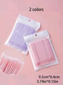 50/100 件纳米清洁棉签，超精细卸妆棉签，用于眼部化妆、轮廓、眼线、睫毛、嘴唇和皮肤清洁 - 彩色 - 查看 2