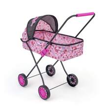 Carrinho de Boneca Infantil Reborn Menina Sag Toys Vaneza Luxo 79cm - Rosa chiclete - Visão 5