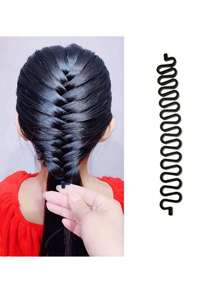 1pc Herringbone Braiding Hair Styling Tool, Hair Bun Maker, Daily Hair Accessory, French Braiding Magic Twist Holder For Beginners, Girls, Women
