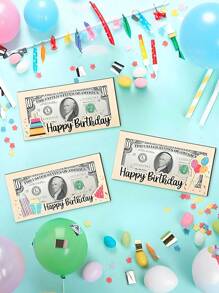 1 件生日钱礼盒木质卡片盒现金夹现金信封钱包生日礼物 DIY 派对礼物