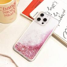 Heart A Quicksand 保护壳 BlingBling-闪亮设计，防震防摔-兼容 iPhone 用户-送给女孩和青少年的完美礼物兼容 iPhone16/7/8/11/12/13/14/15/X/XR/Xs/Plus/Pro/Pro Max/SE2