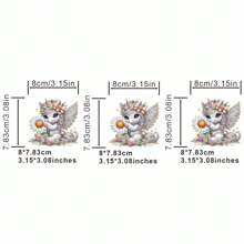 1pc/2pcs/3pcs/向日葵可爱独角兽元素服装补丁布DIY A级可水洗粘合服装热转印粘合布女/男T恤包枕头装饰徽章标签棒球帽背包等可用