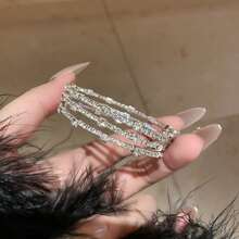 1pc Multi-Layer Wrapped Rhinestone Bracelet, Fashion & Elegant Tennis Bracelet - Bracelet - View 9