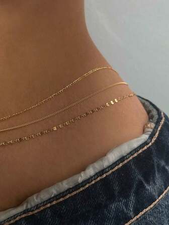 3st minimalistisk och sexig midjekedja, lämplig för kvinnor i alla tillfällen