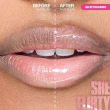 HUDA BEAUTY Lip Gloss Plumper For Fenty Beauty High-Shine Non-Sticky Formula With Vitamin E Lip Filler Effect & Hydrating Gloss 0.13 Oz/3.9 ML-Faux Filler Shiny Non-Sticky Lip Gloss-Size 0.13 Oz / 3.9 ML - She Flirty - 查看 2