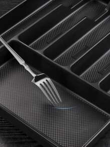 1 件大号餐具收纳盒、厨房用具储物托盘、塑料 PP 分隔隔间盒，用于餐具、抽屉、橱柜收纳 - 彩色 - 查看 4