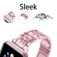 1pc Women's Rhinestone Metal Watch Band Compatible With Apple Watch 38/40/41/42/44/45/49/46mm, Compatible With Apple Watch Ultra2/Ultra/SE/10/9/8/7/6/5/4/3/2/1 - View 6