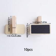 10 个 0.8 * 1.6 英寸木制迷你黑板夹，适用于备忘录、笔记、食品标签、派对装饰、迷你黑板广告牌、学校用品、返校 - 彩色 - 查看 8