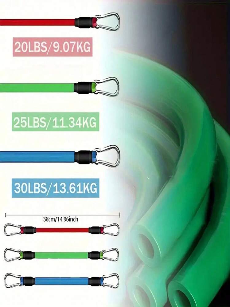 6pcs/Set Fitness Resistance Loop Bands With Silver Ankle Buckle, Leg Ankle Strap For Gym Leg & Booty Training, Fitness Ankle Chain Gym Accessories,Sport, Gym, Home Exercise, Strap Gym, Resistance Bands - Multicolor - View 4