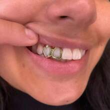 THATBOY 2件套牙齿装饰，带星形立方氧化锆牙冠，微镶上下牙套，男女通用饰品 - 彩色 - 查看 7