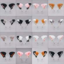 1pc Cat Ear Headband With Bow For Cosplay - Multicolor - View 1