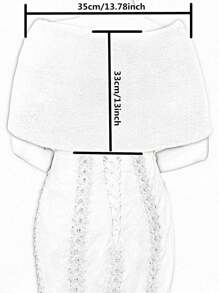 1pc Lightweight Pearl Button Off-Shoulder Minimalist Elegant Bridal Shawl, Windproof For Wedding Ceremony & Party - Multicolor - View 4