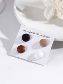 Set de 4 piezas de pañuelos con hebilla magnética, pintados en spray con varios propósitos (surtido de colores sin tarjeta de papel)