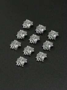 10 piezas de botones de metal vintage asimétricos y plisados, decoración versátil para abrigos, suéteres, trajes, uniformes y manualidades DIY