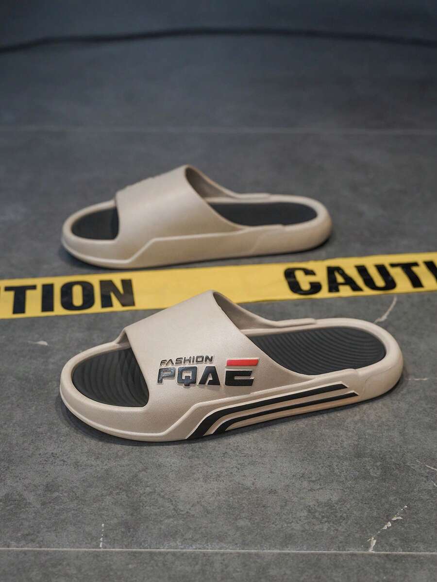 Men's Casual Slippers, Fashion Sports Outdoor Wear, Bathroom Shower Anti-Slip Indoor Slipper, Leisure Beach Street