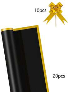 30pcs/Set Flower Wrapping Paper With Ribbon, Waterproof Flower Bouquet Packaging Paper, Suitable For Wedding, Birthday, Flower Shop, DIY Crafts