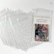 100 个透明圆形波点图案礼品包装袋，平口包装袋，小礼品包装袋 DIY 礼品袋，用于节日、生日、婚礼、派对礼品包装袋。、小礼盒、礼品包装、礼品包装、礼品袋、伴娘礼物、礼品袋、情人节、情人节、情人节、情人节礼品袋、我的第一个情人节、情人节物品、情人节装饰品 - 無色 - 查看 8