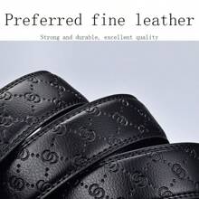 Men's Fashion Belt Famous Brand Men Genuine Leather Belts Designers High Quality Belts For Men Luxury Business Fashion Work Jeans Dress Belt - 銀色 - 查看 10