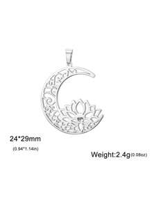 1 件不锈钢花卉莲花吊坠，经典复古美丽优雅，可用作项链、钥匙扣、DIY 珠宝配件，适合作为礼物 - 蓮花系列 - 查看 19