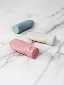 Reisset, knijpbaar ontwerp, draagbaar, lekvrij, herbruikbaar, navulbare cosmetische containers voor toiletartikelen, navulbare lotiondispensers, draagbare lotionfles, reisflessenset, lekvrije reisflessenset, navulbare lege containers voor de badkamer, reisformaat accessoires en shampoo-conditionerflessen met draagbare tas, reisbenodigdheden voor op reis, opslag voor make-uppompen, reisaccessoires, studentenhuisbenodigdheden, macaronkleurenpalet, badkamerdecoratie