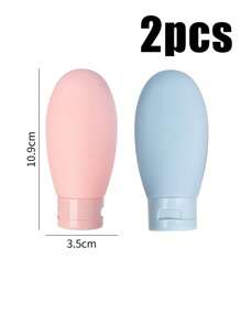 Reisset, knijpbaar ontwerp, draagbaar, lekvrij, herbruikbaar, navulbare cosmetische containers voor toiletartikelen, navulbare lotiondispensers, draagbare lotionfles, reisflessenset, lekvrije reisflessenset, navulbare lege containers voor de badkamer, reisformaat accessoires en shampoo-conditionerflessen met draagbare tas, reisbenodigdheden voor op reis, opslag voor make-uppompen, reisaccessoires, studentenhuisbenodigdheden, macaronkleurenpalet, badkamerdecoratie