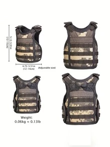 Adjustable Beer Vest Cooler - 900D Nylon Mini Molle Drink Holder With Strap For 12oz/16oz Cans And Bottles, Great For Outdoor Parties Beer Accessories