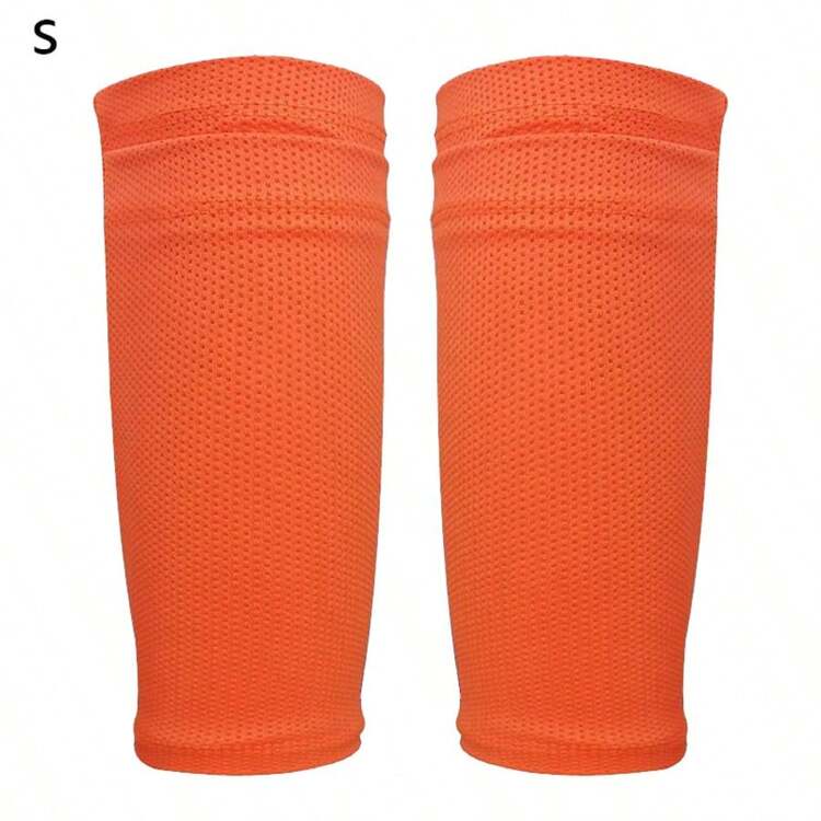 1 Pair Soccer Shin Guards With Pockets, Breathable Soft Double-Layer Sports Leg Protectors, Outdoor Sports Equipment - Multicolor - View 20