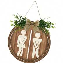 1 pieza, Rótulo con lema, Señal de tablón redondo, Decoración de pared para el hogar, Decoración rústica, Decoración de baño, Decoración de escena, Decoración de festivales, Decoración de habitación, Decoración del hogar, Decoración de oficinas