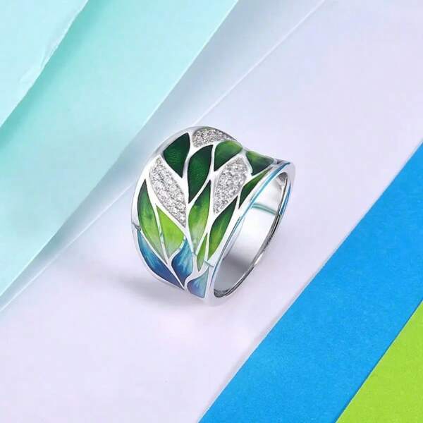 1 pièce Bague de mariage/fiançailles de style bohémien à la mode, créative, glamour et au design unique, convenant pour un port quotidien pour les femmes