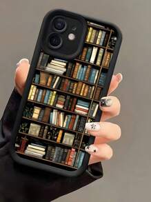 返校季单件装书架图案手机壳，兼容所有苹果机型，送给朋友、家人和女朋友的绝佳礼物，也适用于苹果系列手机，防水防震防摔防刮。 - 彩色 - 查看 2