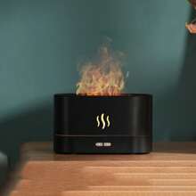 1pc Colorful Humidifier, Dynamic Sound Pickup Home Large Capacity Fog Volume, Air Aromatreatment Machine 3D Simulation Flame Aromatherapy Machine Home Desktop Indoor Diffuser Essential Oil Diffuser Automatic Spray Simulation Of Volcanic Flame Aromatherapy Machine