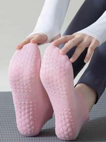 5 Pairs Solid Color High-Quality Breathable Mesh Socks, Comfortable, Wear-Resistant, Non-Slip Silicone Bottom Design, Suitable For Men & Women, Spring/Summer, Essential For Pilates & Yoga