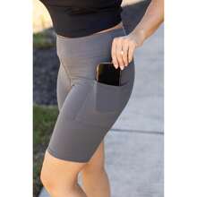 The Christy -  Charcoal BIKER  SHORTS - Luxe Leggings By Julia Rose® - Multicolor - View 2